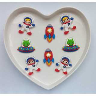 KIT Aplique Emborrachado Infantil Astronauta Laços Tiaras Prendedores Artesanato DIY em Oferta na Shopee