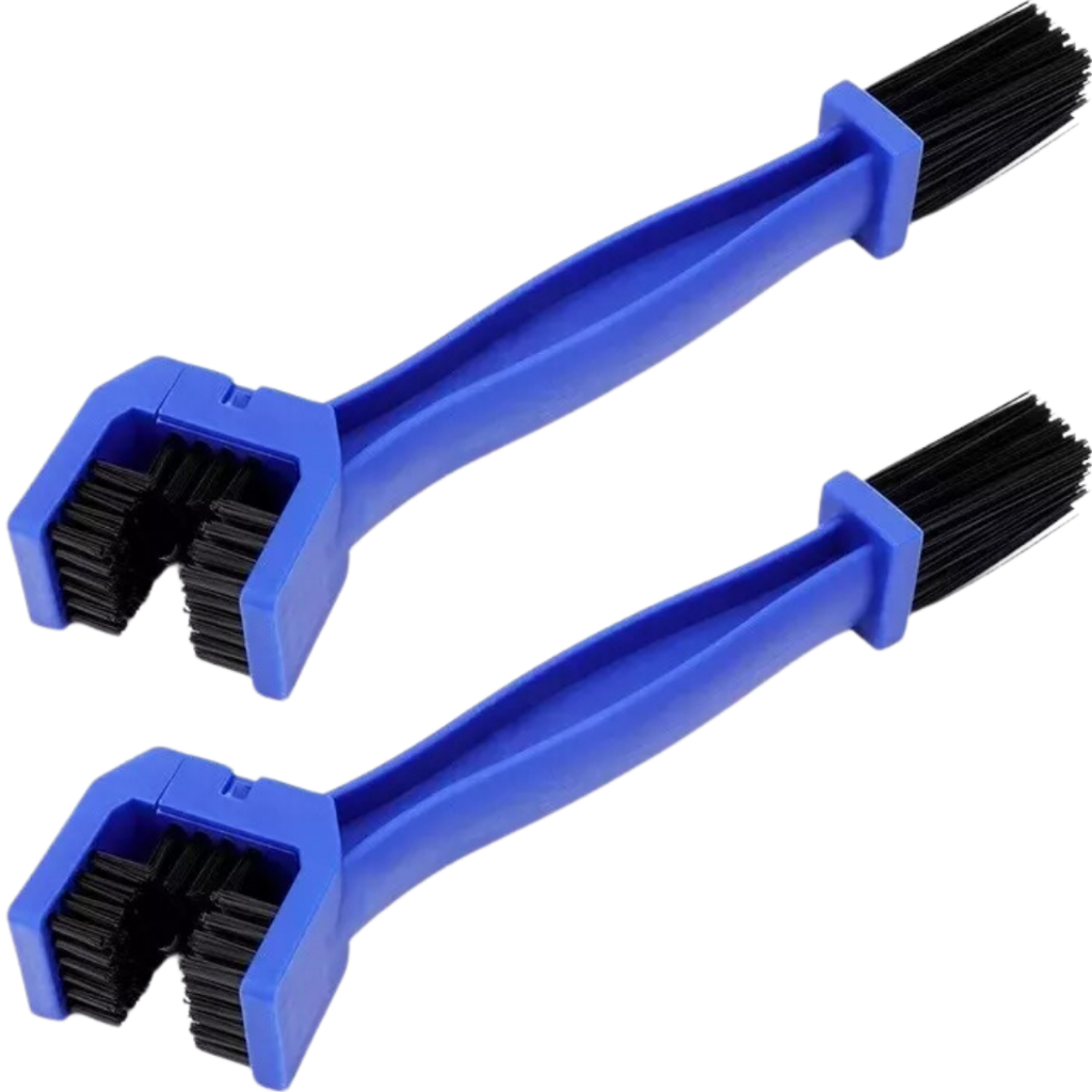 KIT 2 Escovas Dupla Corrente Limpeza Transmissão Coroa Central K7 Relação Bicicleta Moto PROMOÇÃO