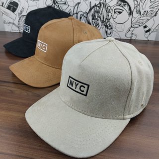 Bonés Aba Curva NYC New York Bordado Tecido Camurça Original Hype Modelo Trucker Americano Ajustável Fita Strapback Fitão Premium Moda Casual Top