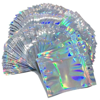 50 Unidades Saco Zip Lock Holográfico 6 x10 - 100-  Unidades com furo. em Oferta na Shopee