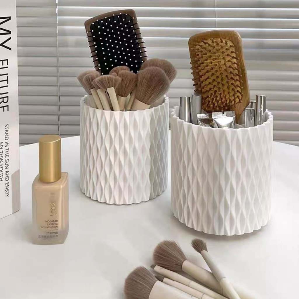 Porta Pinceis e Caneta Giratório  para pincéis de maquiagem canetas organizador 360°