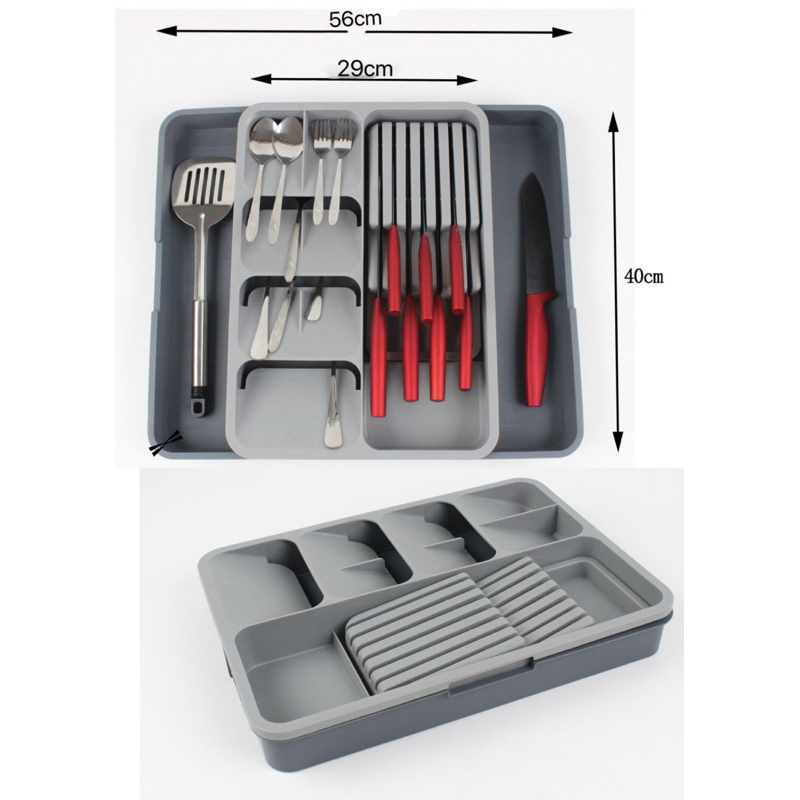 Porta Talheres Gaveta Organizador Separador Cozinha Colher Garfo Faca Divisoria Pratico Casa TL66