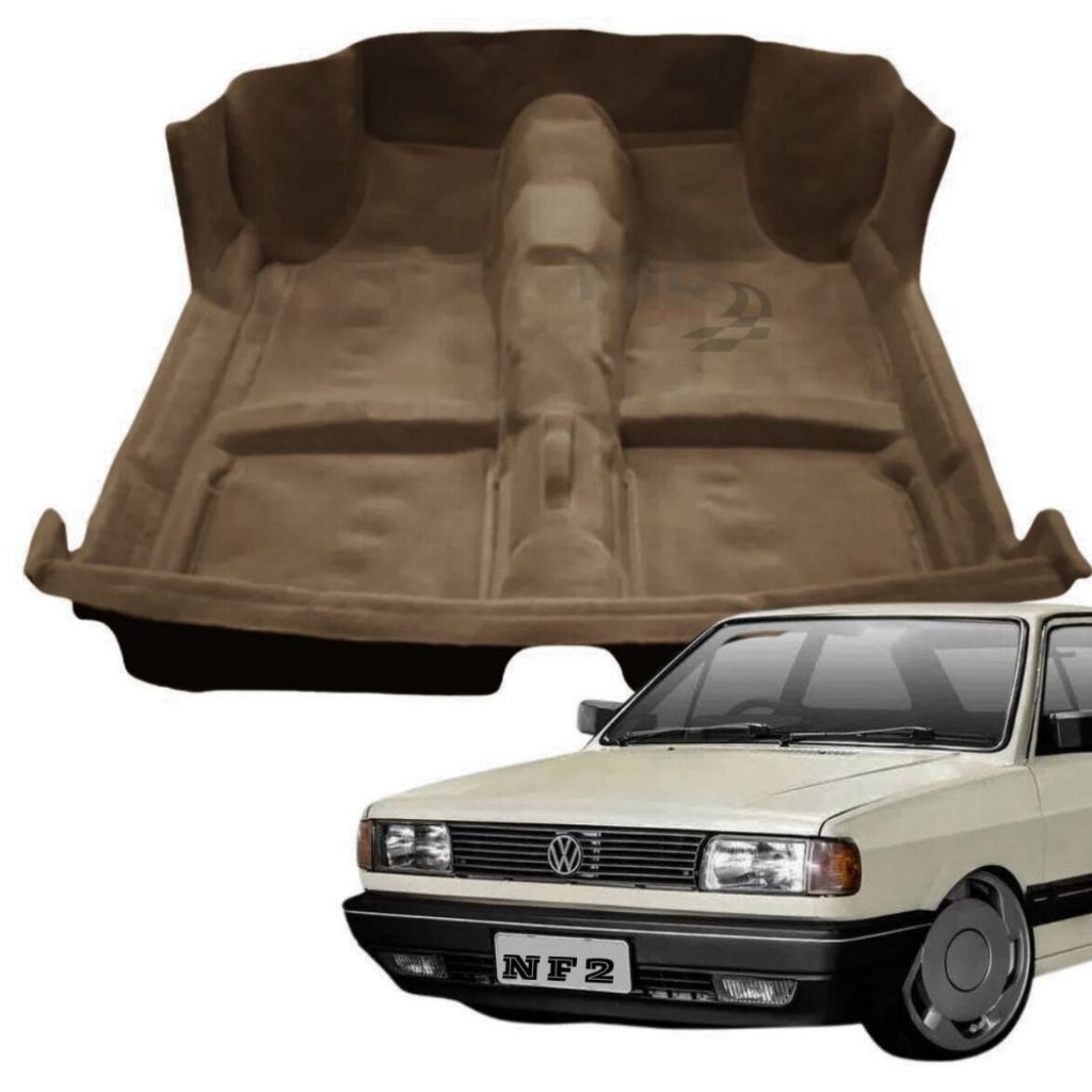 Carpete Moldado Gol Quadrado Voyage 2P Saveiro Parati 82/96 Marrom