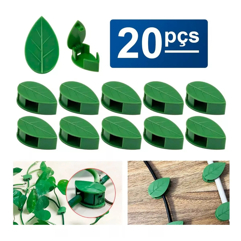 Gancho Autoadesivo Parede Fixação Planta Trepadeira Kit Com 20 unidades