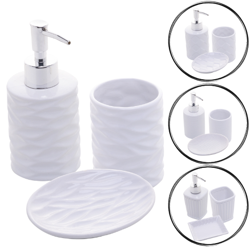 Kit Banheiro Lavabo 3 peças em Ceramica  - Lyor