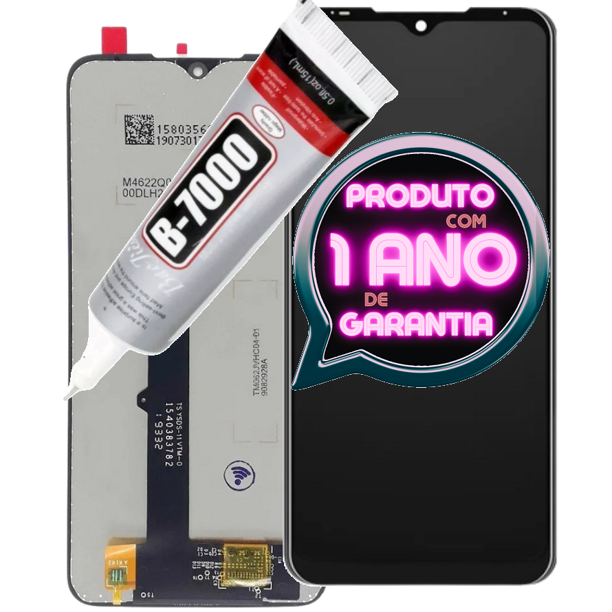 Tela Frontal Touch Display Compatível Moto G8 Play Xt2015 + Lcd Premium Full Hd + Cola!