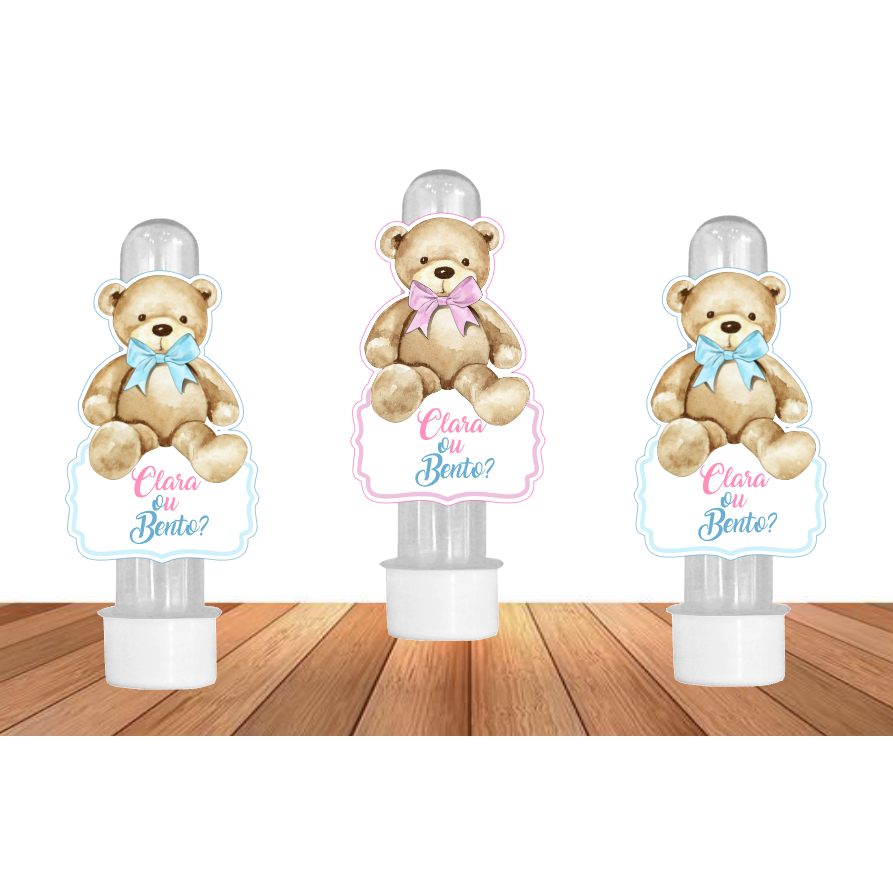 15 Apliques para Tubetes Chá Revelação - Festa infantil - Lembrancinhas personalizadas