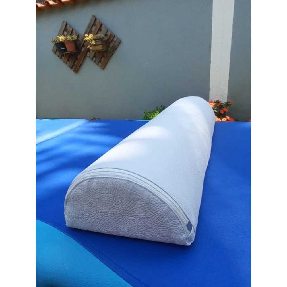Rolo Apoio de Massagem, descanso de articulações e posicionador Meia Lua BRANCO tamanho médio em Oferta na Shopee