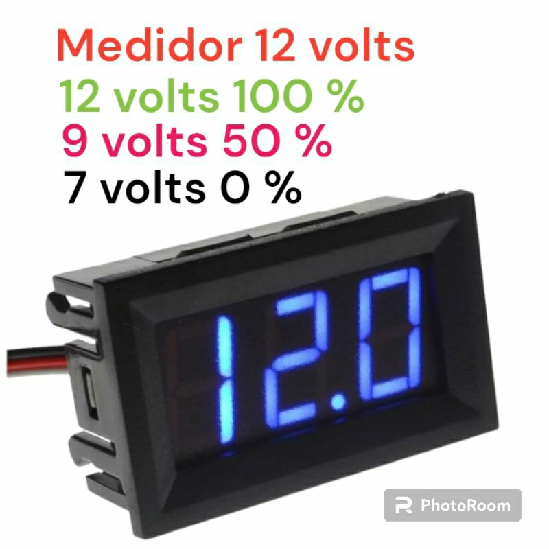 medidor bateria lítio ou chumbo 4 a 29 volts dc Voltimetro som bob