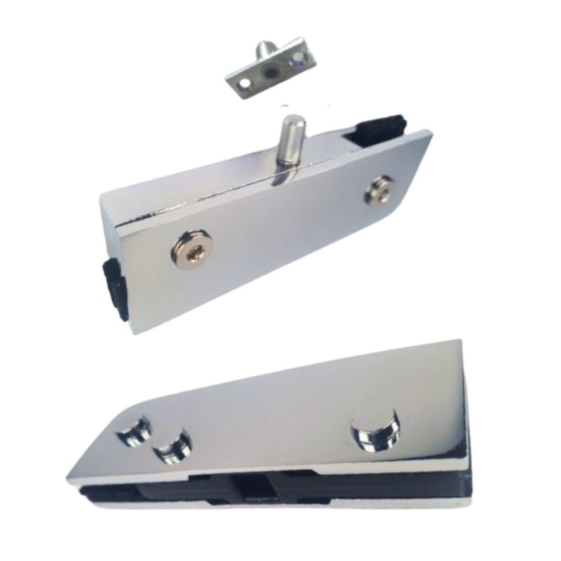 Dobradiça  Inferior 1103 + Dobradiça Superior 1101 - Pivo 1201para Portas Vidro Pivotante