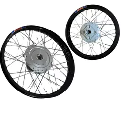 Par De Aro Moto Cg Titan Fan Ano 125 Ano 2000 ate 2008 Raio Cromado Aro de Alumínio Preto