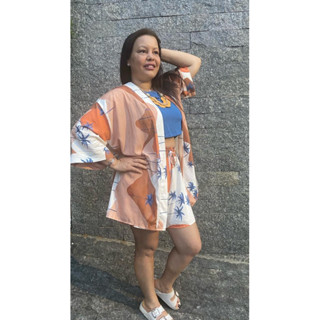 Conjunto Kimono e Short em Viscose Premium