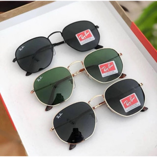 KIT 3 Oculos de Sol Hexagonal lente de cristal Lançamento Promoção