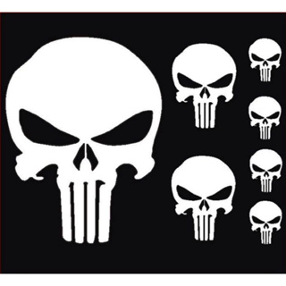 7 Adesivos Justiceiro Punisher Caveira Kit para carro moto notebook tablet em Oferta na Shopee
