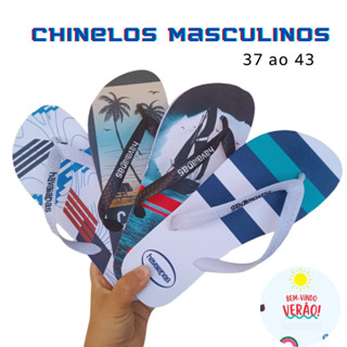 Chinelo Estampado Masculino Tradicional Brasil Confortável - Promoção Clássico chinela de dedo para Homem