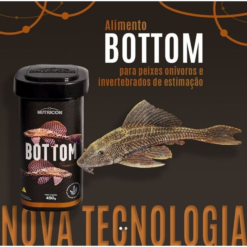 Ração para peixes de fundo Nutricon Bottom Fish Peixes De Fundo e cascudo 110G PREMIUM