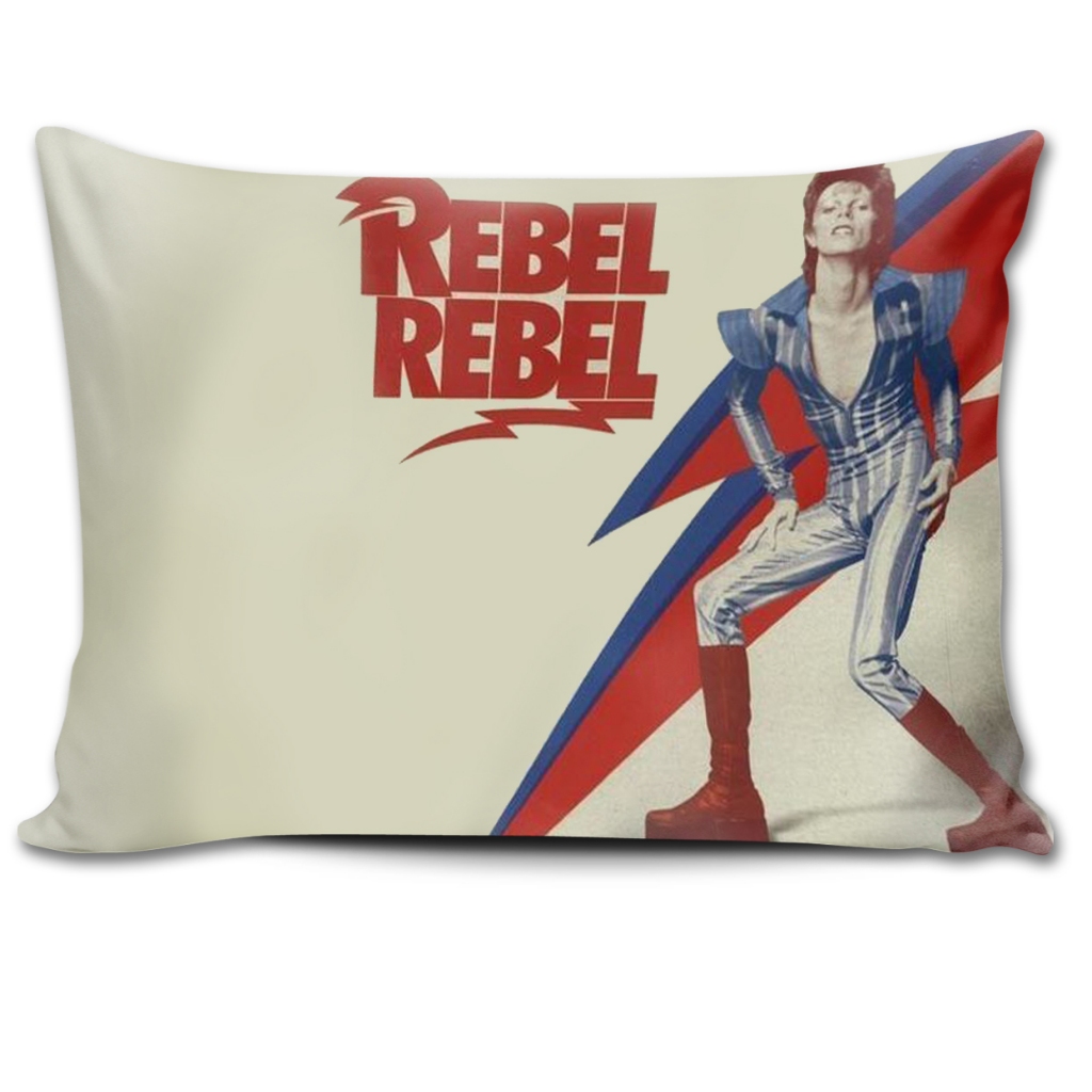 Almofada 27x37 David Bowie Rebel Rebel Rock Clássico Banda Decoração Presente