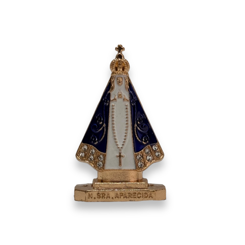 mini imagem de nossa Senhora Aparecida para carro dupla face