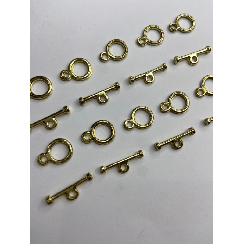 10 pares Fecho T dourado para bijuteria artesanato diy