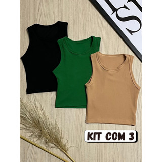 KIT 3 Cropped Regata Ana Ruga