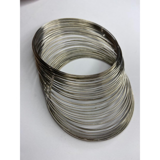 60 voltas  arame ferro para bijuteria prata brinco pulseira de mola em Oferta na Shopee