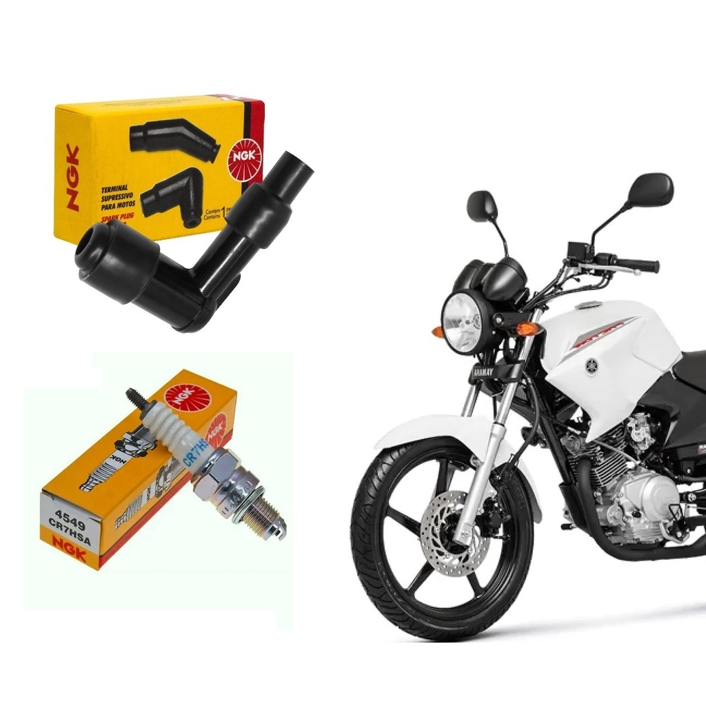 Kit Cachimbo + Vela Ngk Ybr 125 Factor 125 Neo 115 Ano 2000 Até 2014 - LD05FP CR7HSA em Oferta na Shopee