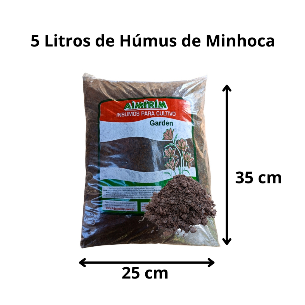 Húmus De Minhoca Adubo Orgânico 5 Litros em Oferta na Shopee