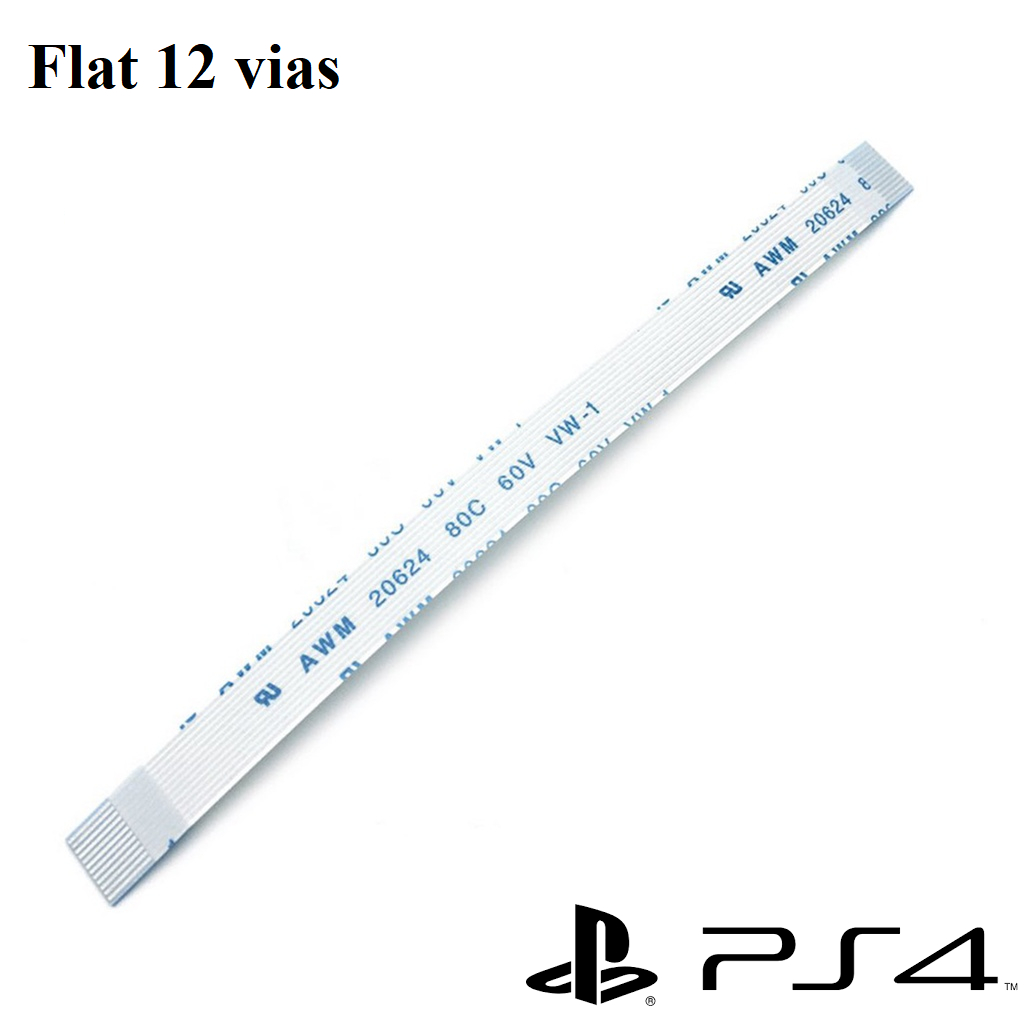Cabos Flat 12 Vias para  Controle Ps4 Jds/Jdm 011,030,040,050 e 055 em Oferta na Shopee