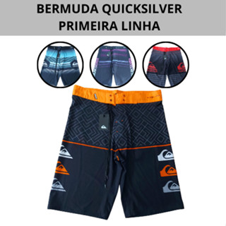Bermudas elastano masculina QuickSilver impermeável - moda praia surf