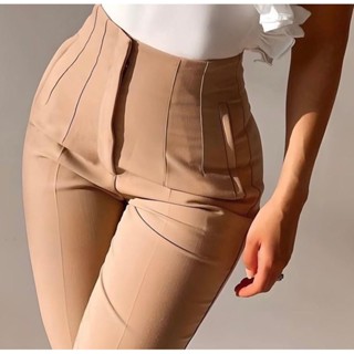 Calça Alfaiataria Zara Feminina Cintura Alta Com ziper Social Lançamento Moda Zara Luxo Elegancia Eloquencia Blogueirinha Moda