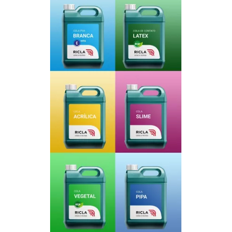 Cola Vegetal Para Caixas - Papelão - Artesanatos - 5KG (RICLACOL 2020 M)