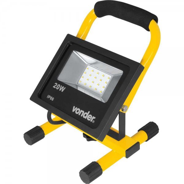 Holofote LED Lanterna Refletor com Suporte Ajustável 20W Bivolt Vonder