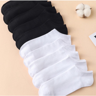 Kit 6-12 pares de meias soquete masculinas e femininas pretas e brancas