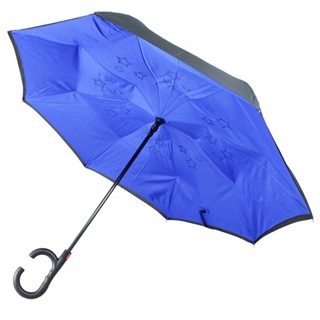 Guarda Chuva Sombrinha Semiauto Feminina Masculina Invertido Reforçado Abre Fecha Ao Contrário Duplo Tecido