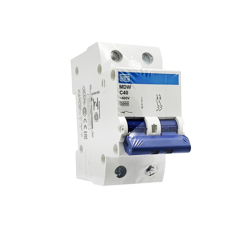 DISJUNTOR BIPOLAR DIN 40A WEG (MDW-C 40A 2 POLOS)