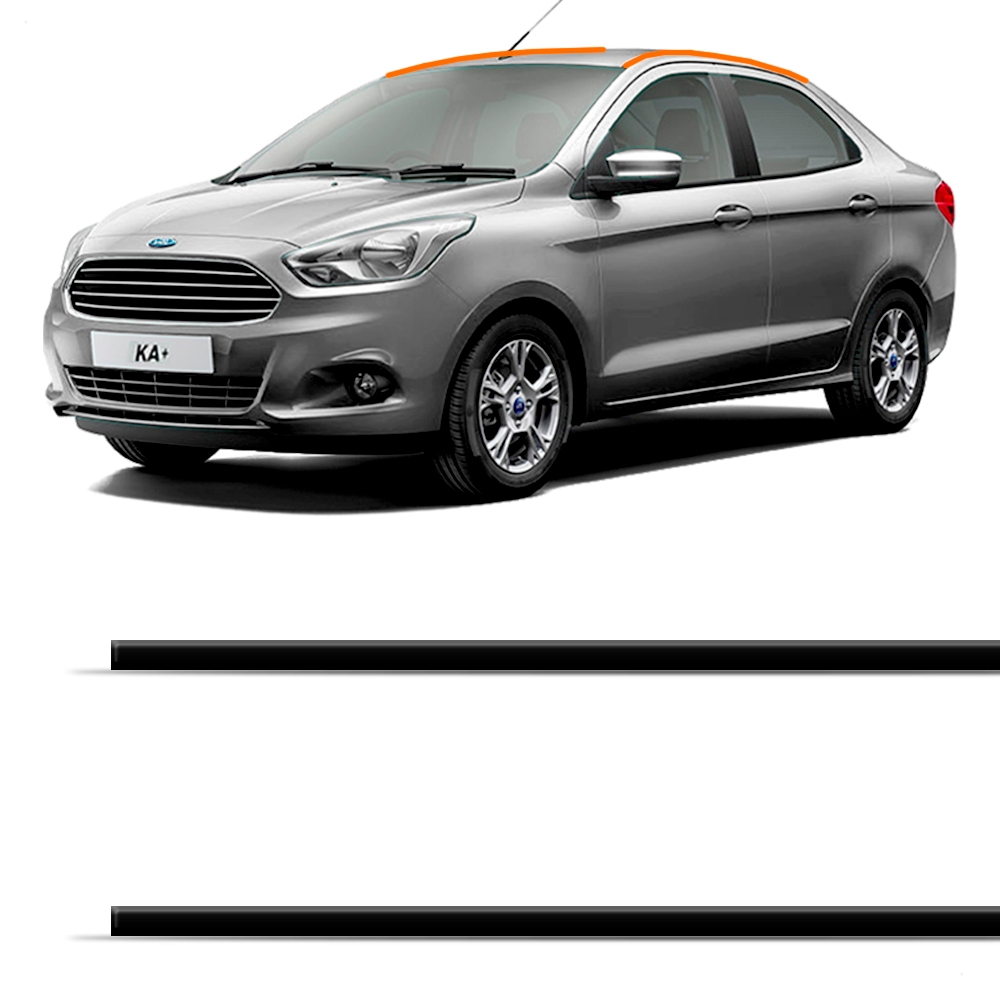 Par Friso Borracha Friso canaleta de Teto Ford Ka Sedan 2014 2015 2016 2017 2018 2019 2020 2021