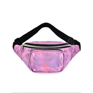 Pochete Holográfica Neon Metalizada Bolsa Cintura Feminina