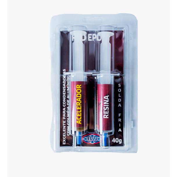 Solda Fria Red Epoxy Brasweld 40g