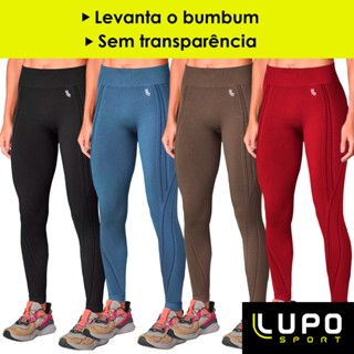Calça Legging Lupo Original Max Sport Feminina Sem Costura Leg Fitness Academia Legue Cintura Cós Alto Grossa Sem Transparência