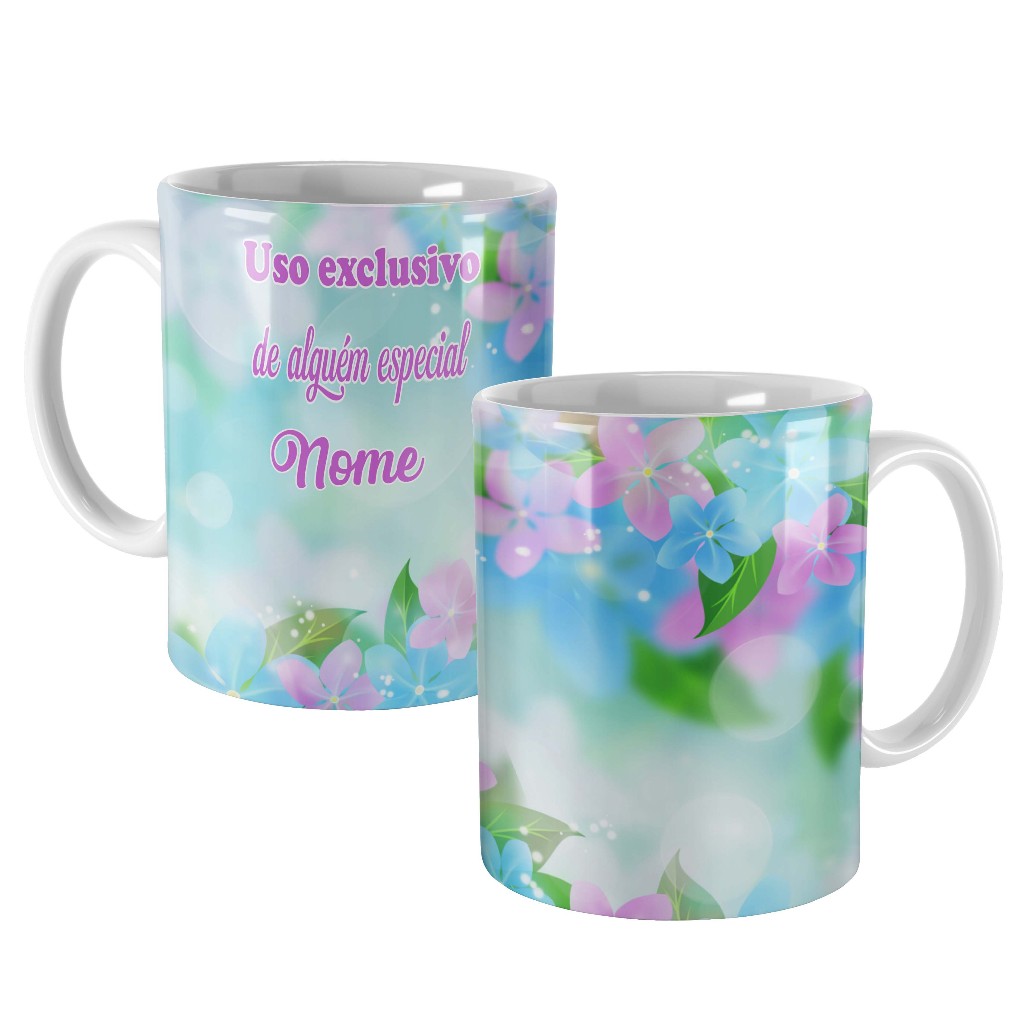 caneca floral para presente personalizada com nome uso exclusivo para tia prima amiga nora filha neta prima afilhada sobrinha comadre vizinha cunhada vó