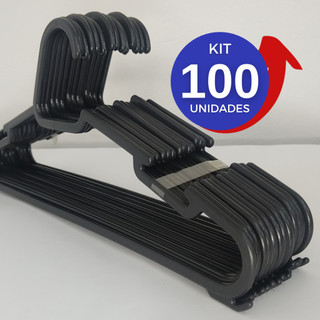 Kit 30 a 100 Cabides para roupas Cabide adulto reforçado resistente organizador de guarda…
