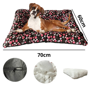 Cama Pet Grande Para Cães e Gatos Colchonete Pet 70x60 Com Zíper Colchonete Fundo Emborra…