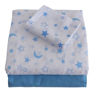 Jogo de Lençol + fronha Bebê Berço Americano Mini Cama 3 peças Menina 100% algodão