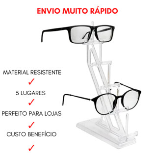 kit 6 Expositores de Óculos Com 5 Lugares Bacada e Vitrine