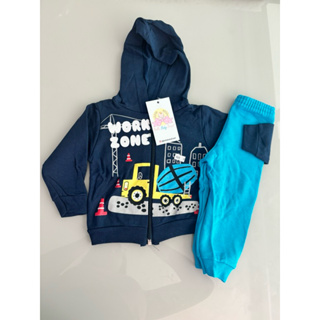 Conjunto de moletom com capuz e zíper para bebê meninos PMG em Oferta na Shopee