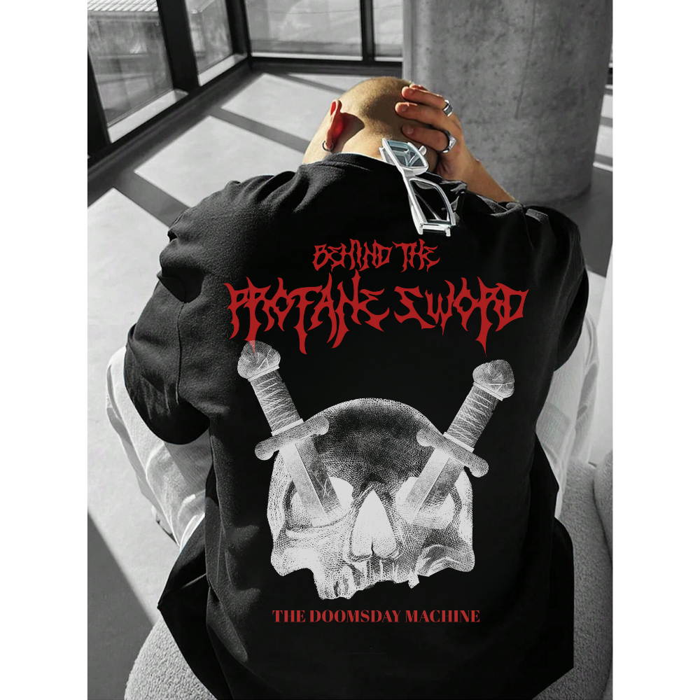 Camisa Streetwear Estampado Caveira Estilo Oversized 100% Algodão Lançamento