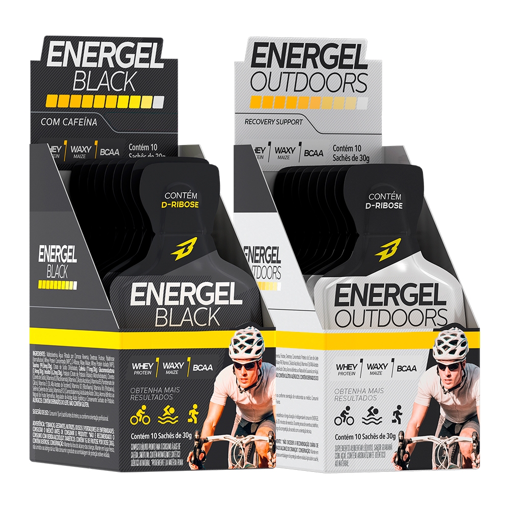 Kit Display 10 Sachês Energel Black + Display 10 Sachês Energel Outdoors - Bodya