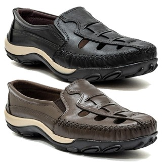Kit 2 Pares Mocassim Masculino em Couro: Elegância e Conforto - 2050
