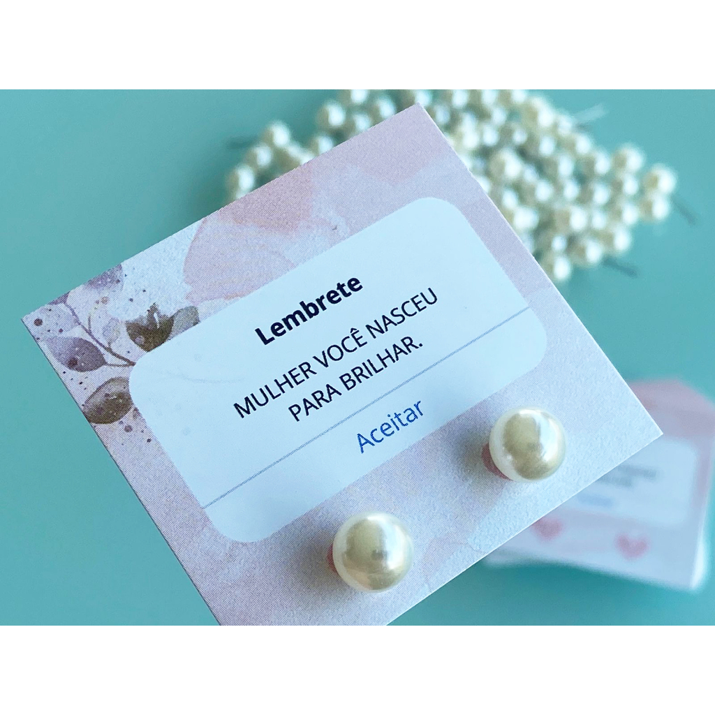 30/60 Tag com Brincos de pérola 8mm Tag Mimo, Lembrancinha cliente, Mensagens Bíblicas, Agradecimento em Oferta na Shopee