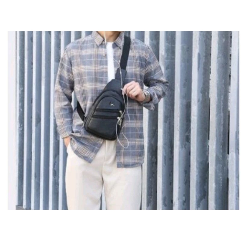 Pochete couro Masculina.,Bolsa de Ombro transversal,femenina casual em Oferta na Shopee